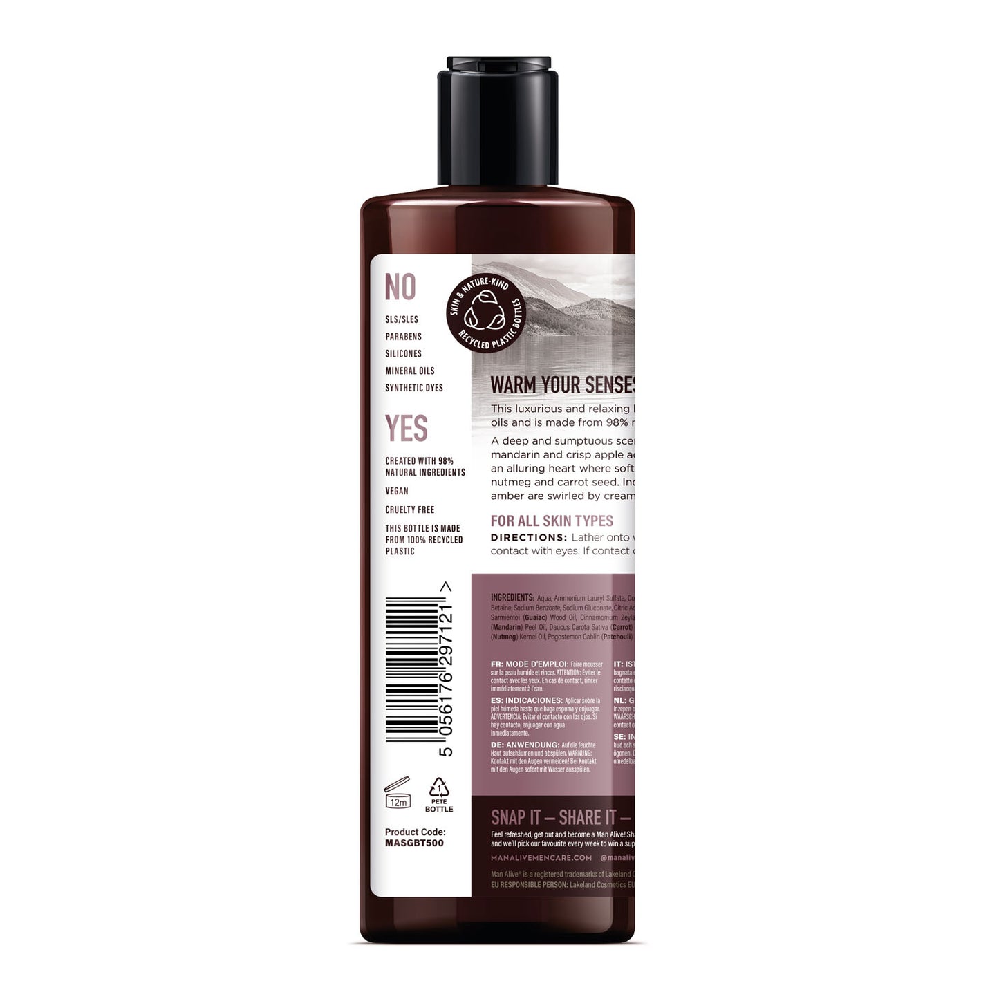 Warming Black Suede & Tonka Body Wash