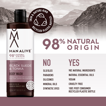 Warming Black Suede & Tonka Body Wash