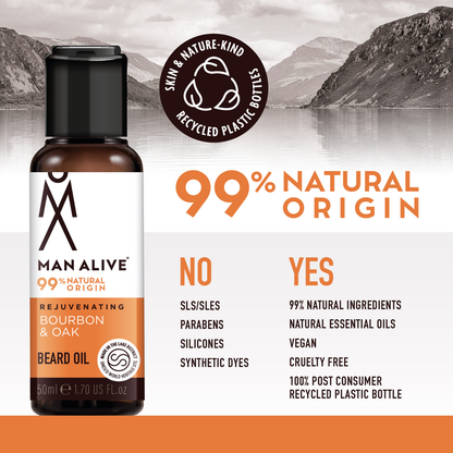 Rejuvenating Bourbon & Oak Beard Oil